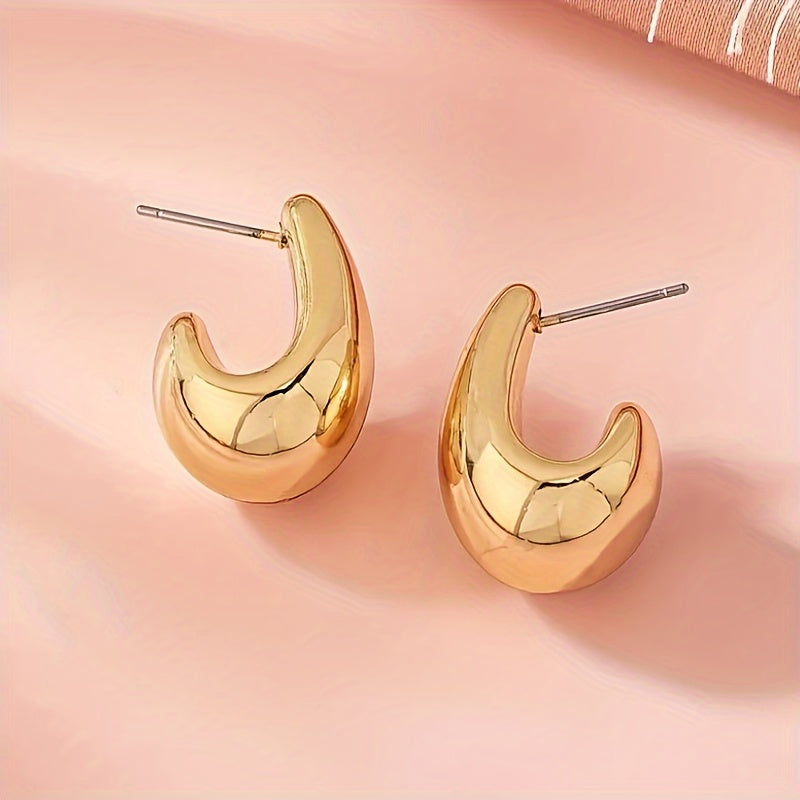 Vintage Teardrop Hoop Earrings for Daily and Special Occasions