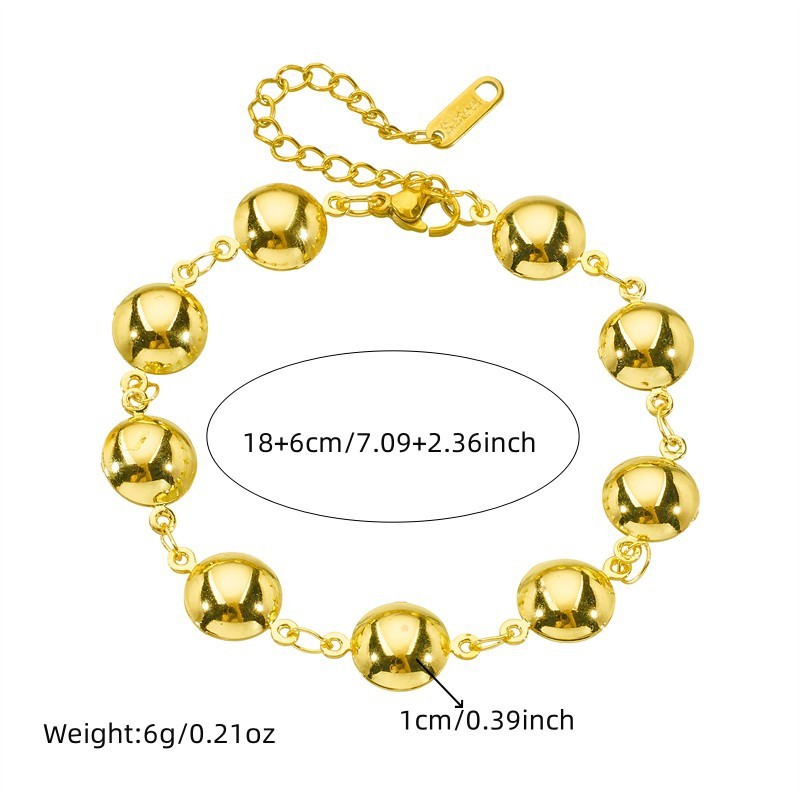 Margaret – Oval Geometric Stainless Steel Bracelet