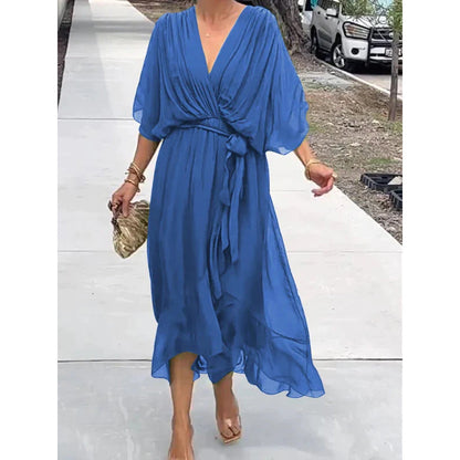 Joy – Elegant Batwing V-neck Dress
