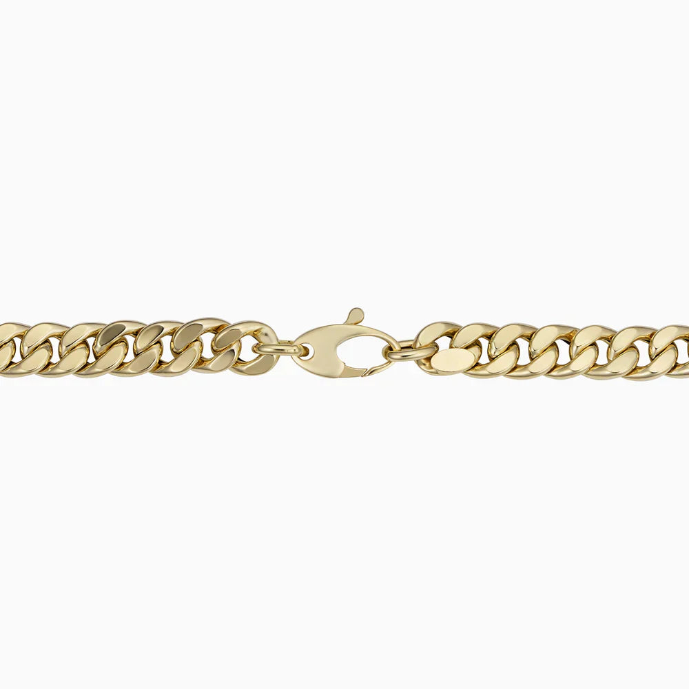 Classic Silver-Tone Cuban Link Bracelet