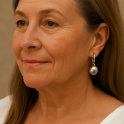 Golden Pearl Drop Earrings with Warm Luster