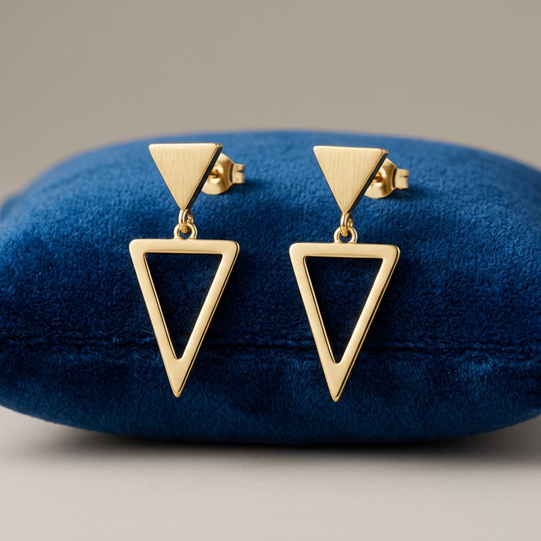 Geometric Minimalist Drop Earrings for Everyday Vintage Style