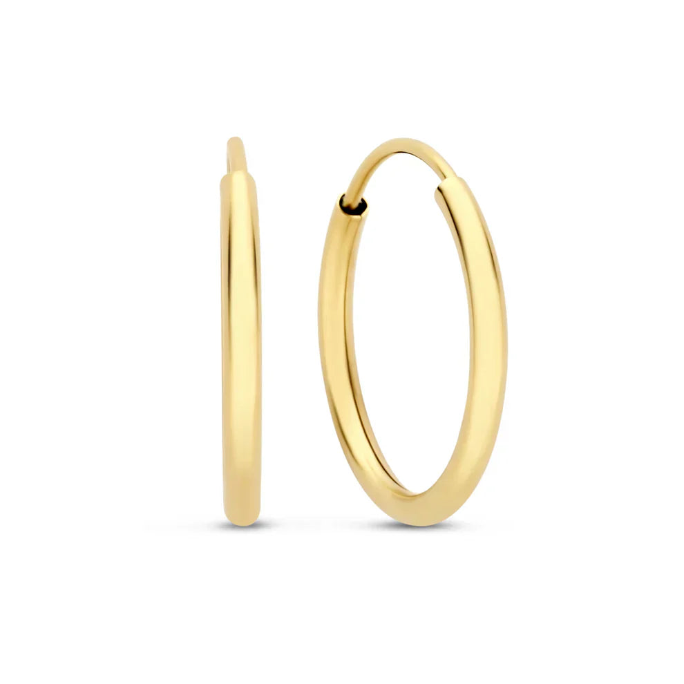 Classic Gold Polished Hoop Earrings