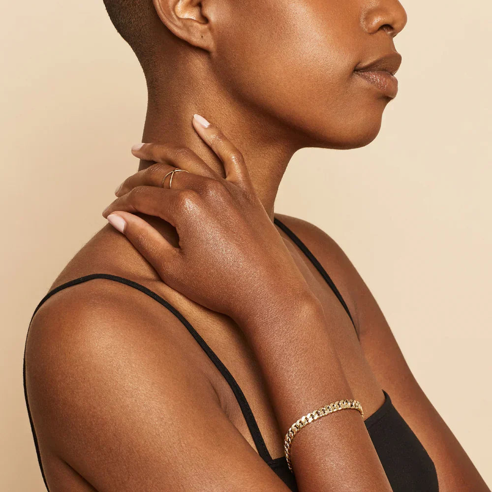 Classic Gold Curb Chain Bracelet