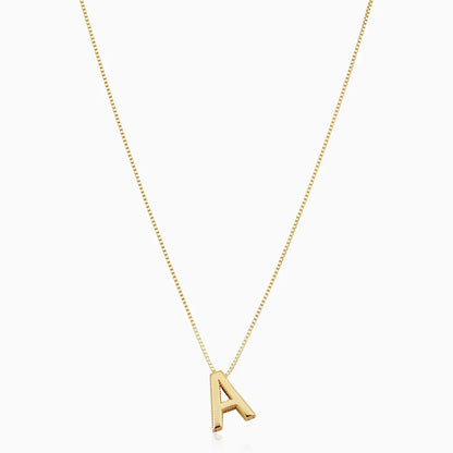 Gold Color Initial Pendant Necklace
