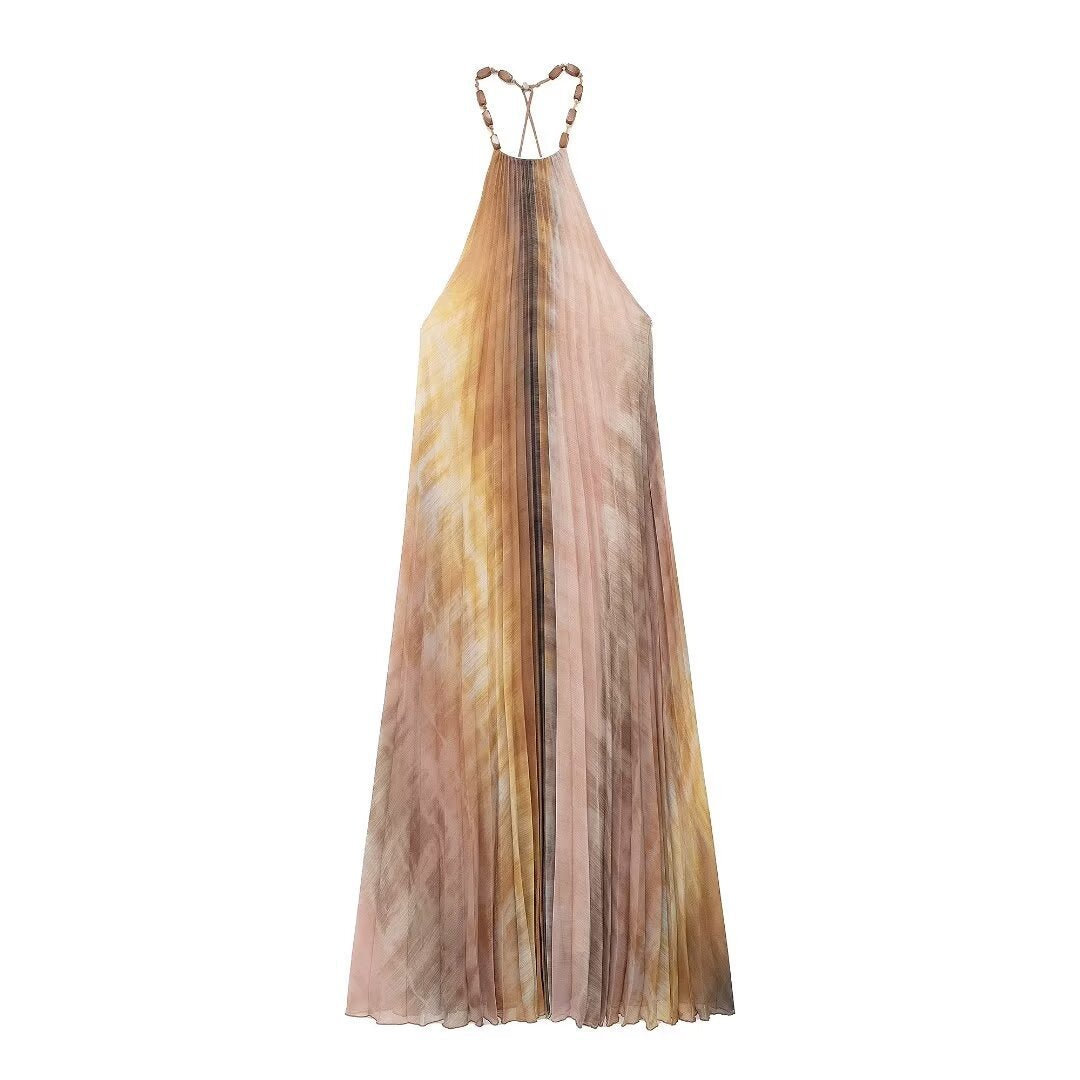 Tara – Tie Dye Pleated Dress