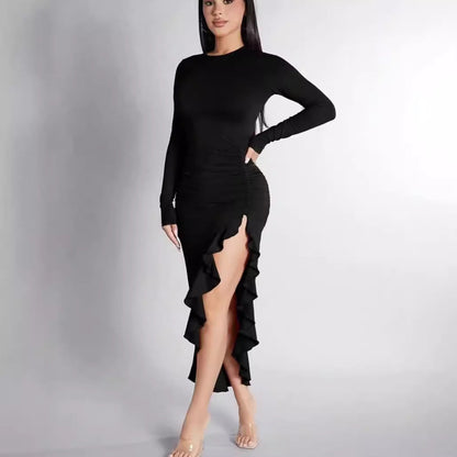 Sarah – Elegant Slim Mid-Length Dress