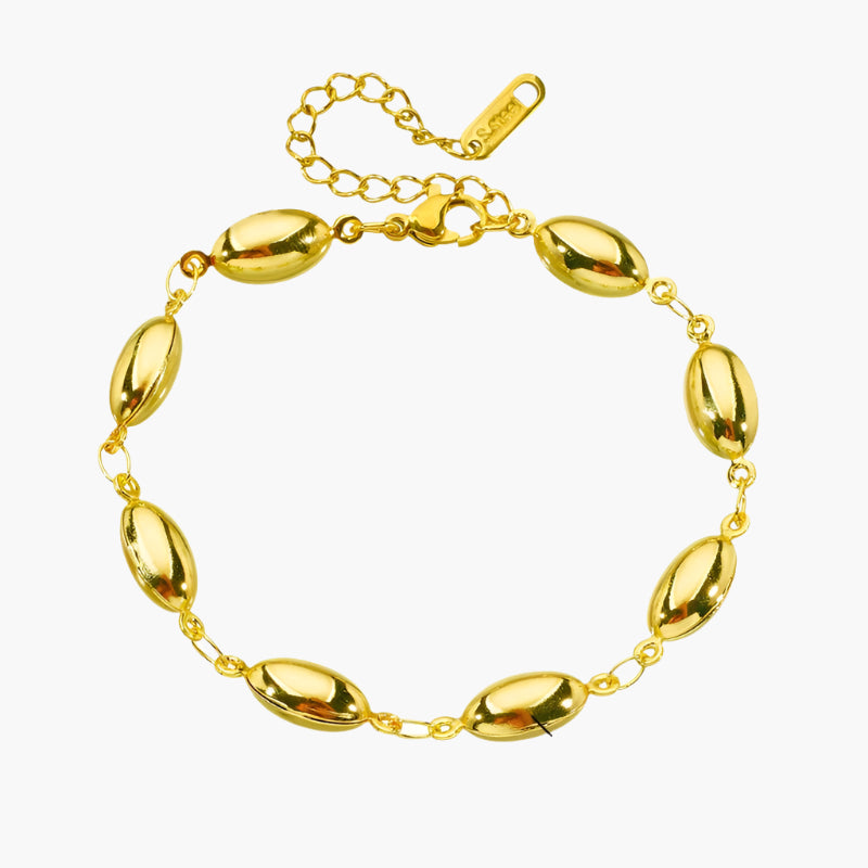 Margaret – Oval Geometric Stainless Steel Bracelet