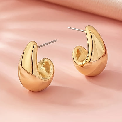 Vintage Teardrop Hoop Earrings for Daily and Special Occasions