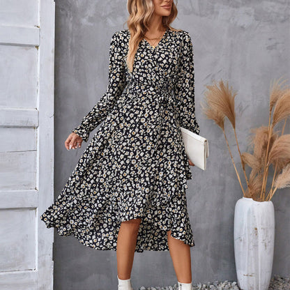 Rebecca – Ruffled Floral Long Sleeve Dress