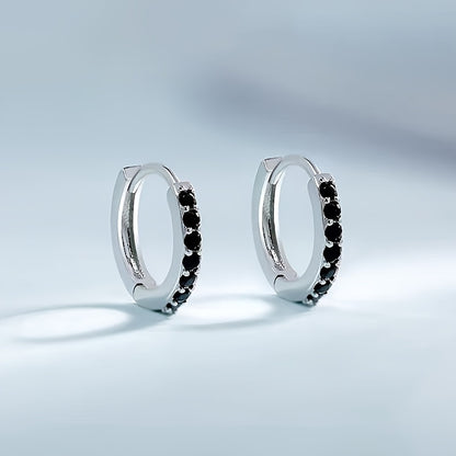 Boho Hoop Earrings with Green Zircon Accents for Everyday Style