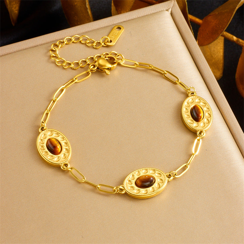 Margaret – Gold-plated Stainless Steel Geometric Bracelet