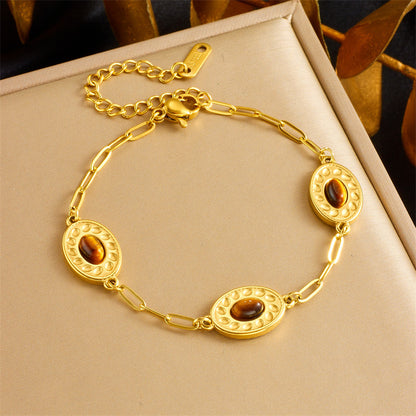Margaret – Gold-plated Stainless Steel Geometric Bracelet