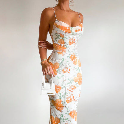 Kate – Waist Trimming Lace Up Dress