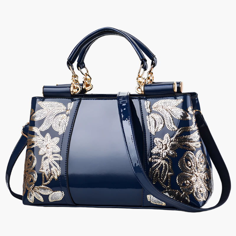 Tara – Compact Structured Handbag with Fur Pom-Pom Charm