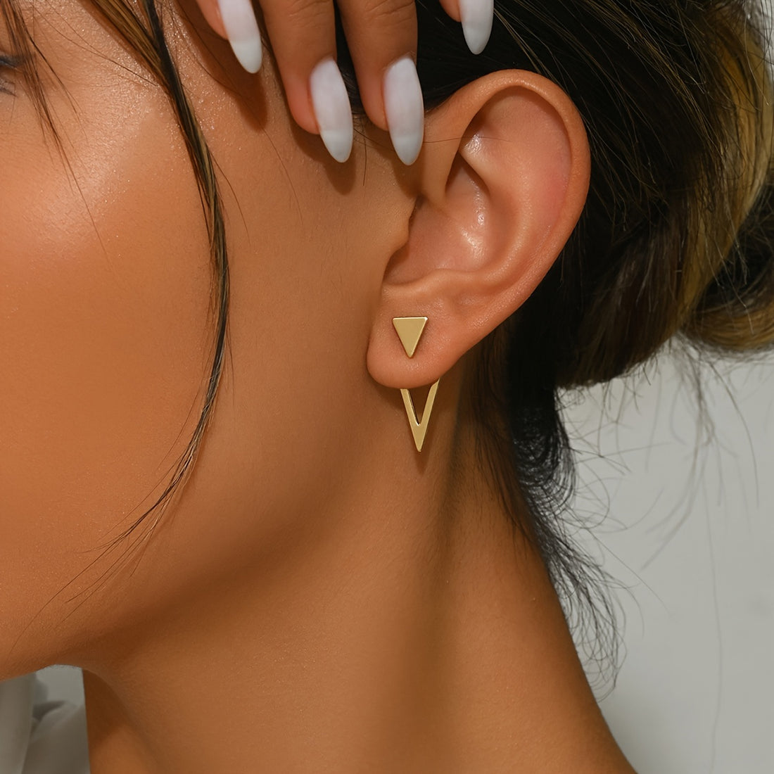 Geometric Minimalist Drop Earrings for Everyday Vintage Style