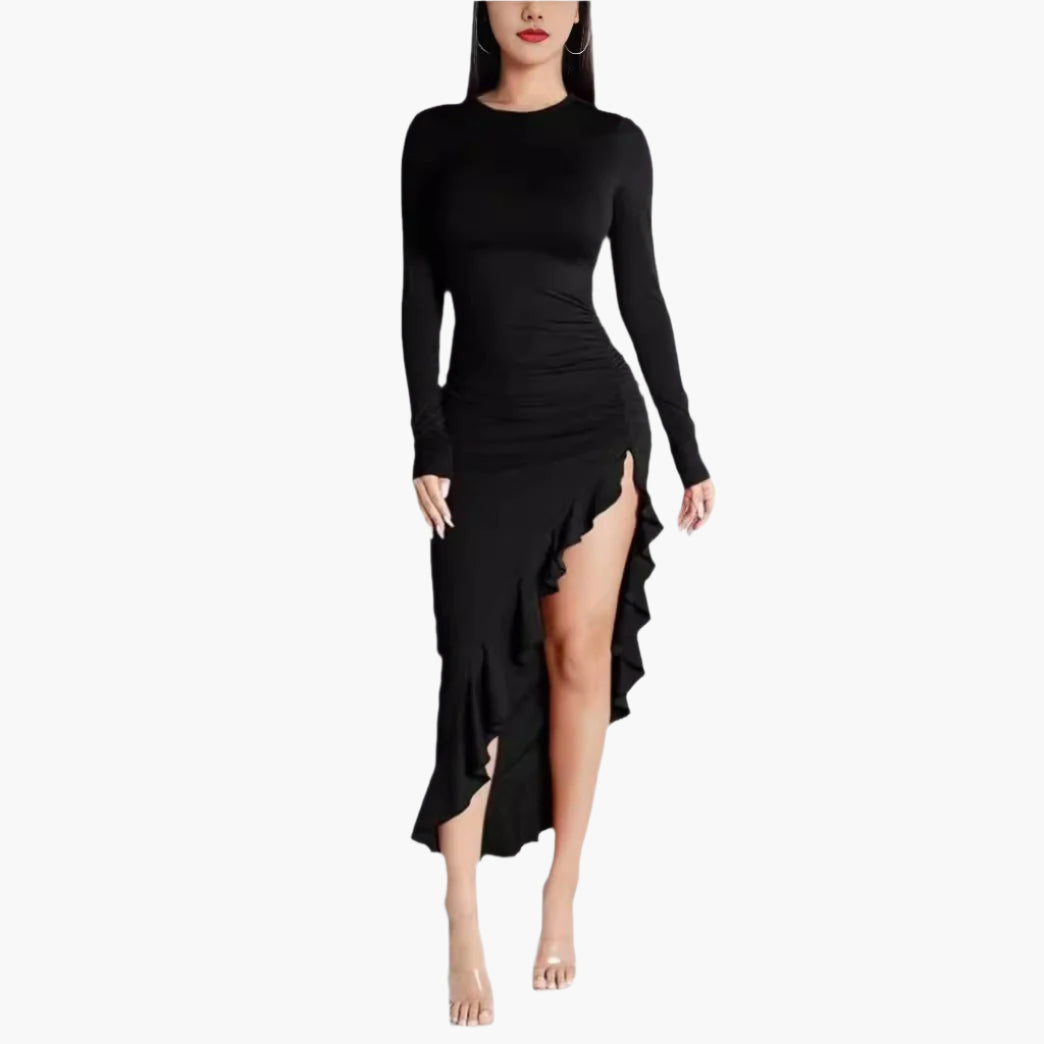 Sarah – Elegant Slim Mid-Length Dress