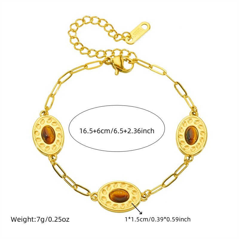 Margaret – Gold-plated Stainless Steel Geometric Bracelet