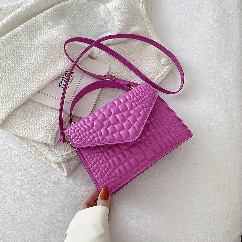 Jane – Quilted Vegan Leather Crossbody Bag with Envelope Flap