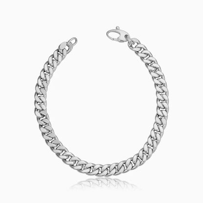 Classic Silver-Tone Cuban Link Bracelet