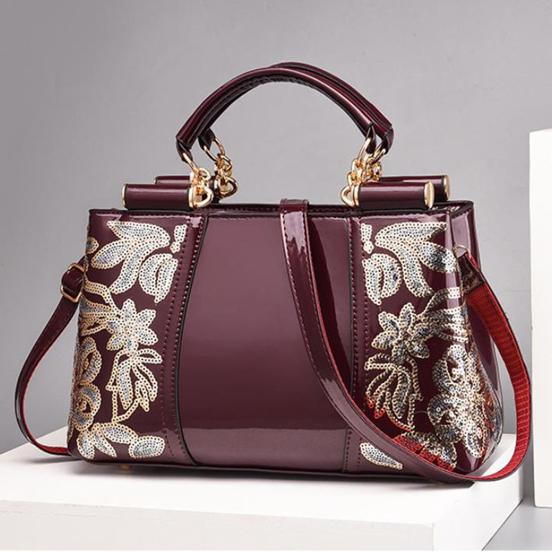 Tara – Compact Structured Handbag with Fur Pom-Pom Charm