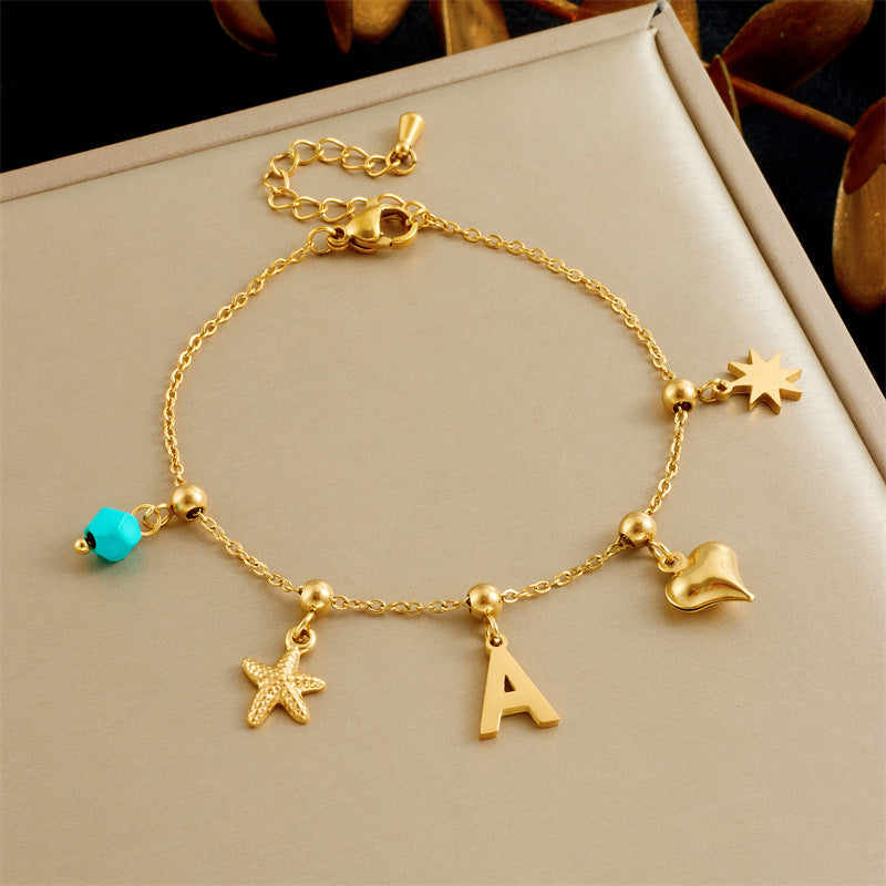 Sara – Heart Bowknot Pearl Contrast Bracelet