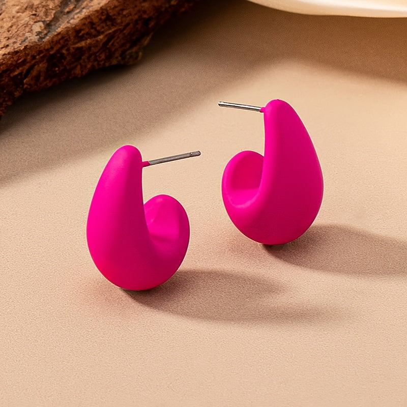 Vintage Teardrop Hoop Earrings for Daily and Special Occasions
