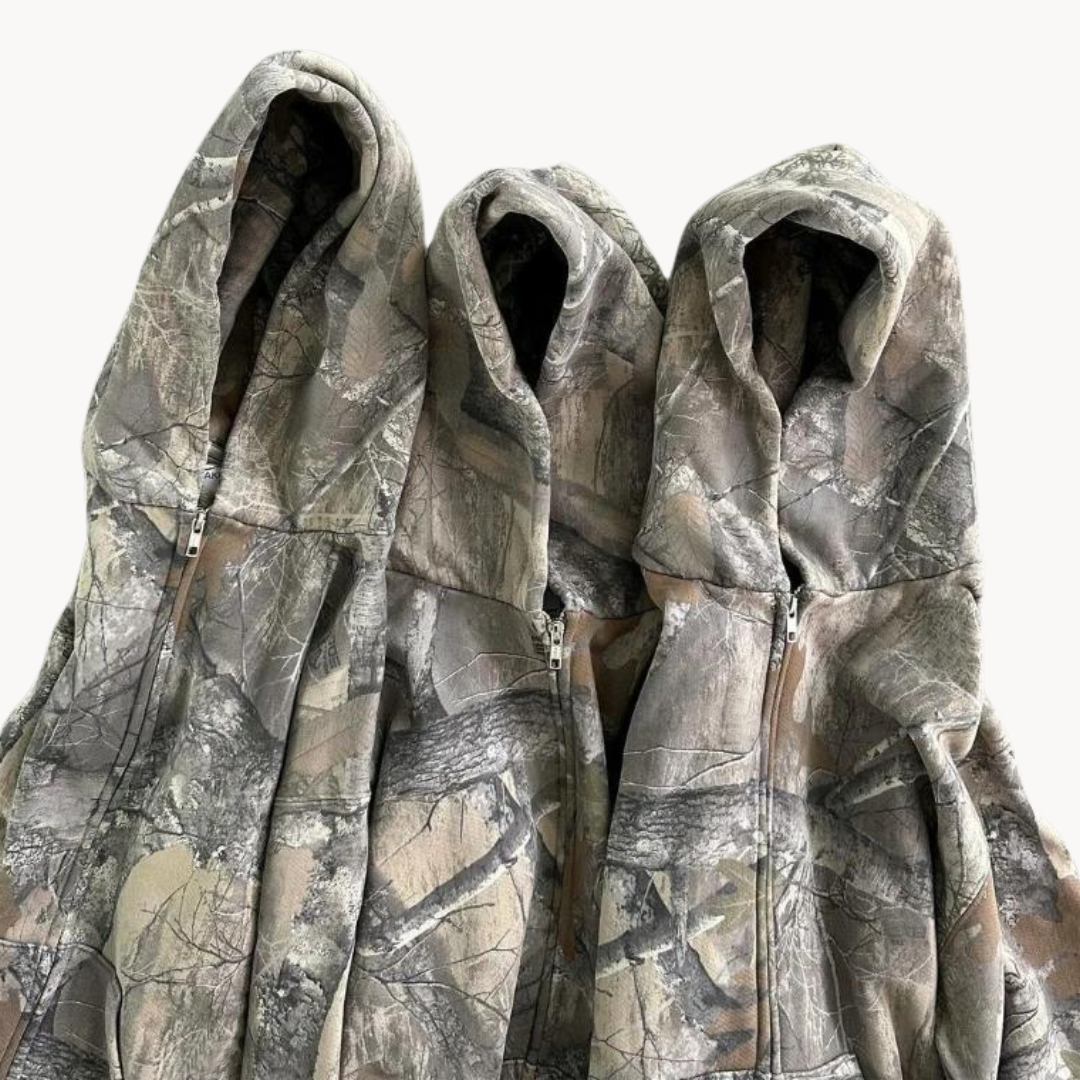 Unisex Camouflage Streetwear Oversized Hoodie – Relaxed Fit for Casual Style