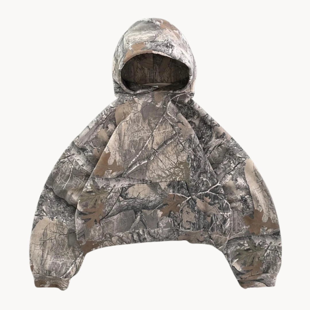 Unisex Camouflage Streetwear Oversized Hoodie – Relaxed Fit for Casual Style