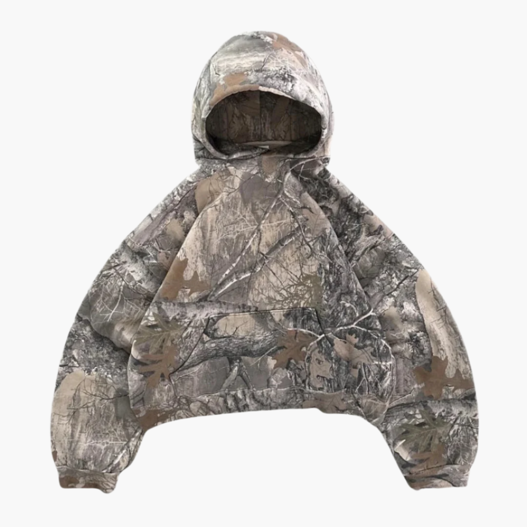 Unisex Camouflage Streetwear Oversized Hoodie – Relaxed Fit for Casual Style
