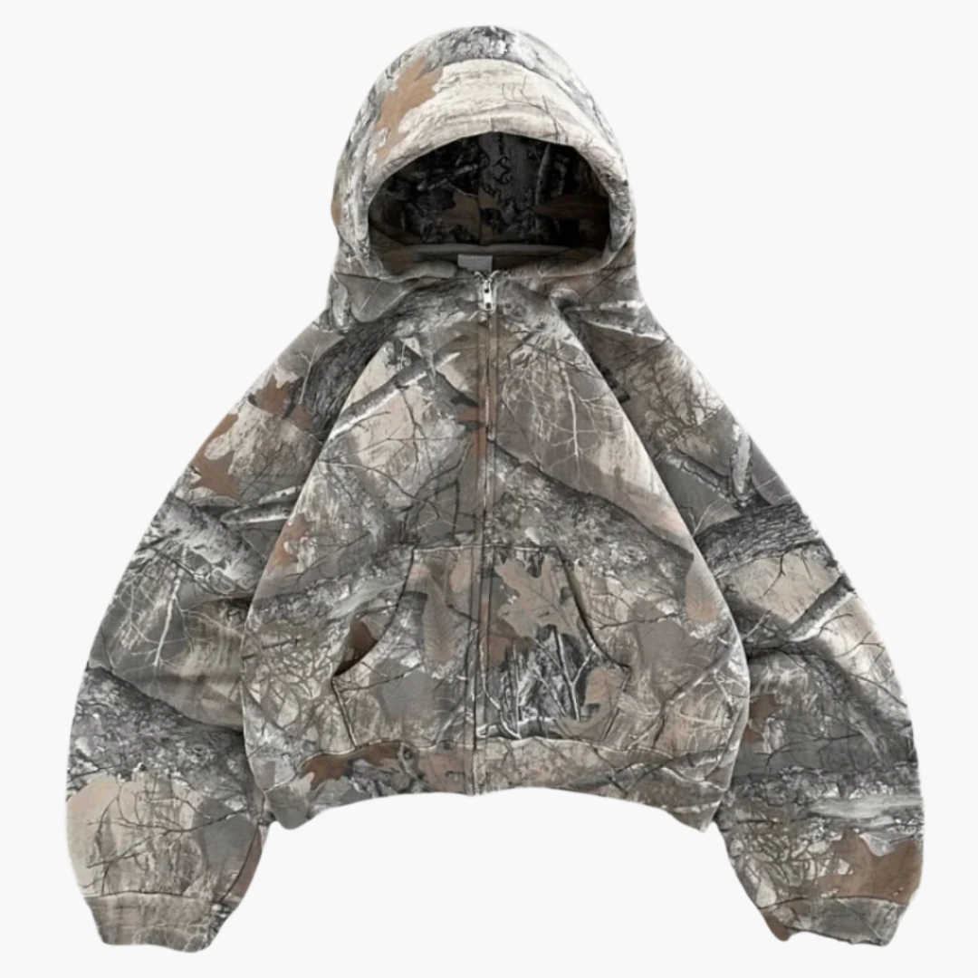 Unisex Camouflage Streetwear Oversized Hoodie – Relaxed Fit for Casual Style