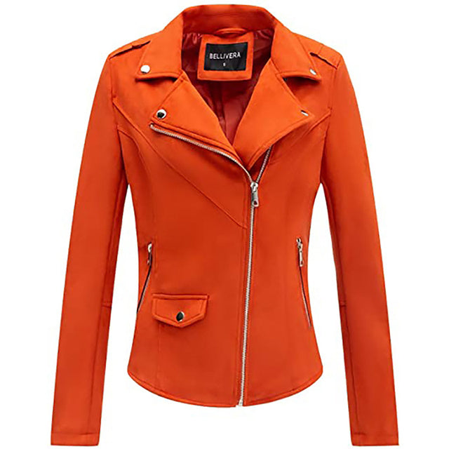 Ruth – Floral Embroidered Vegan Leather Jacket