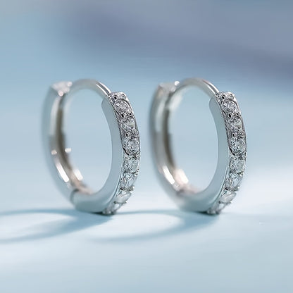Boho Hoop Earrings with Green Zircon Accents for Everyday Style