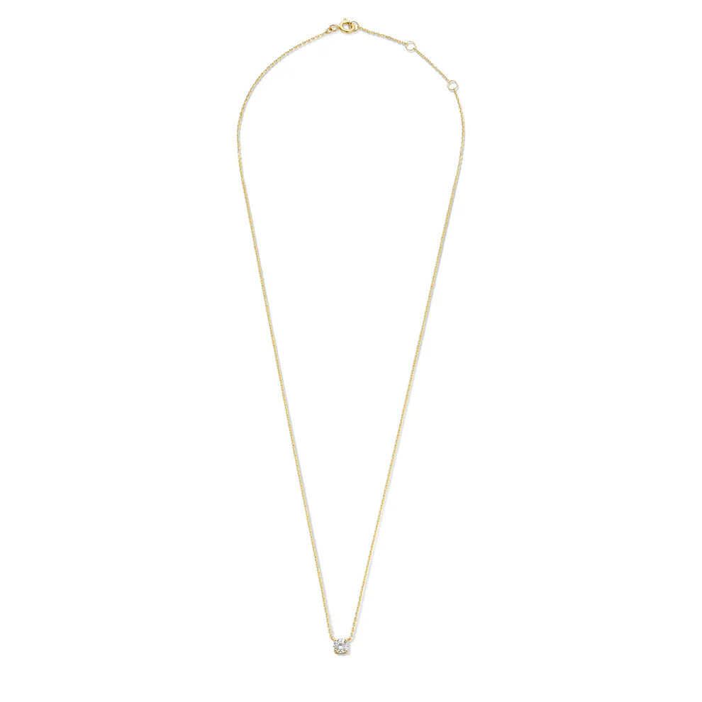 Solitaire Spark Pendant Necklace in Gold Color