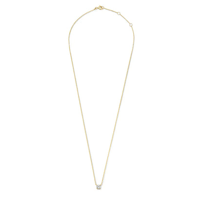 Solitaire Spark Pendant Necklace in Gold Color