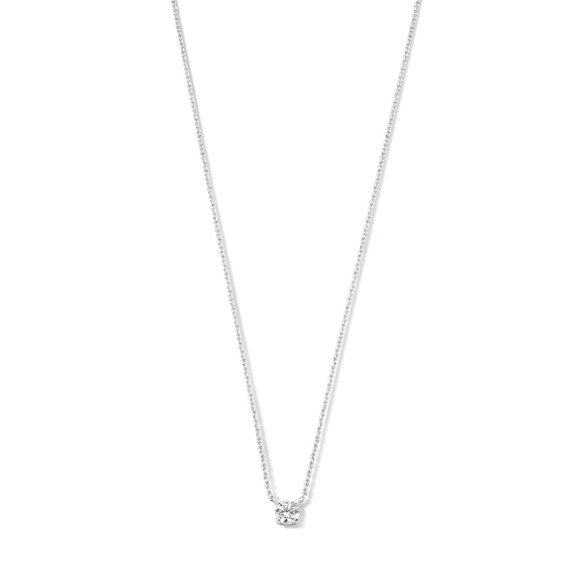 Solitaire Spark Pendant Necklace in Gold Tone