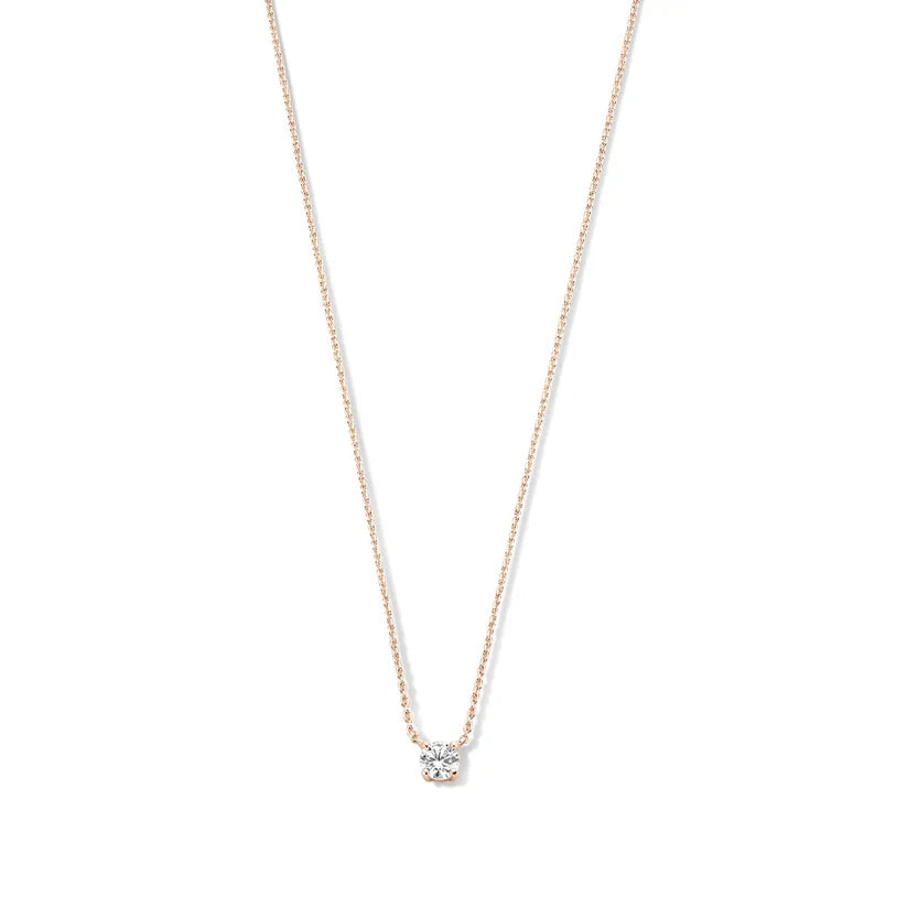Solitaire Spark Pendant Necklace in Gold Color