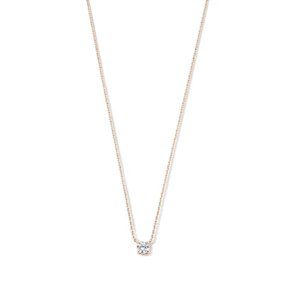 Solitaire Spark Pendant Necklace in Gold Color